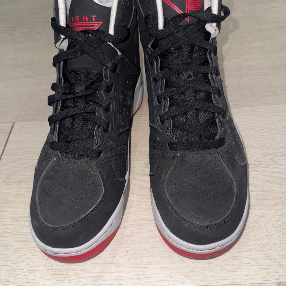 Nike Air Flight Lite High Black Sneakers Classic Style - Picture 3 of 10
